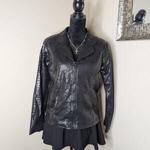 Selene black faux leather jacket
